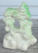 Vintage Fish Aquarium Ceramic Green Pagoda