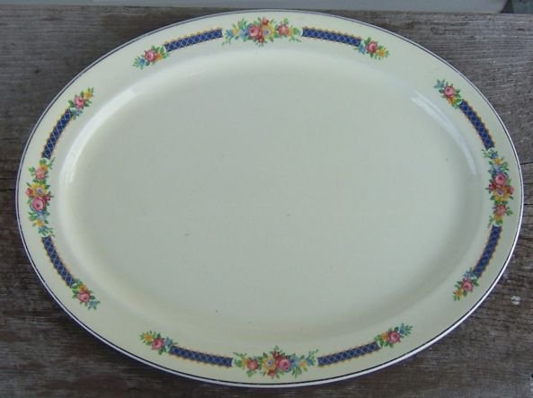 Hall China Blue Bouquet 13 1/2