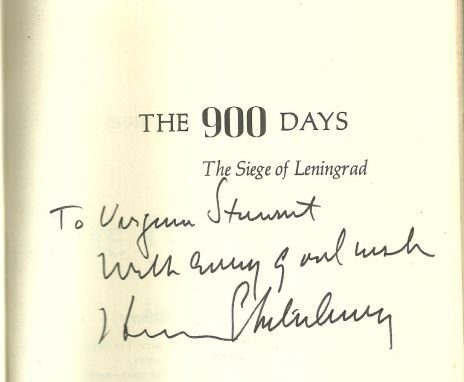 900 Days The Siege of Leningrad Signed 1st ed with DJ