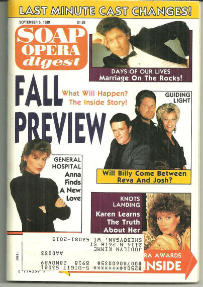 Soap Opera Digest September 5, 1989 Fall Preview Cover