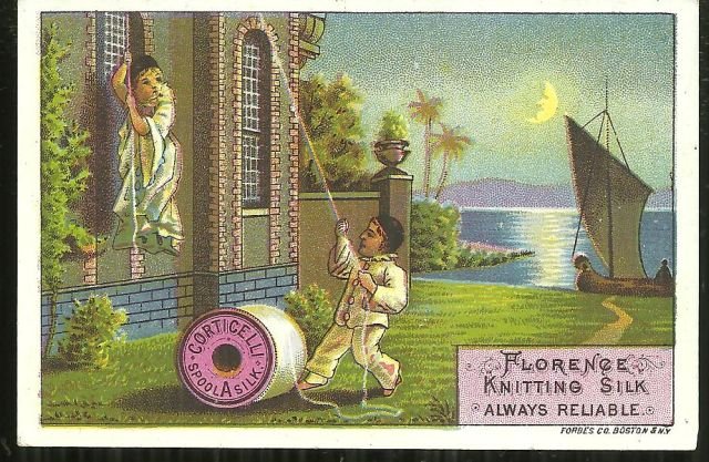 Victorian Trade Card for Florence Knitting Silk