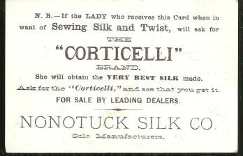 Victorian Trade Card for Florence Knitting Silk