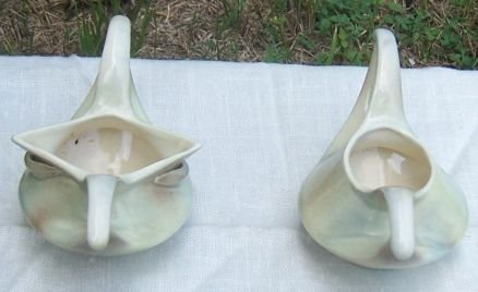 Vintage California Pottery Modern Design Creamer and Sugar