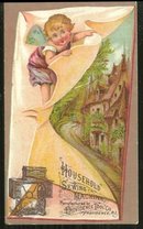Victorian Trade Card for Household Sewing Machine with Angel