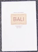 Vintage Menu Bali Indisch Restaurant, Amsterdam Holland