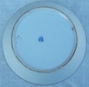 Vintage Small Dish With Blue Design and Gold Trim
