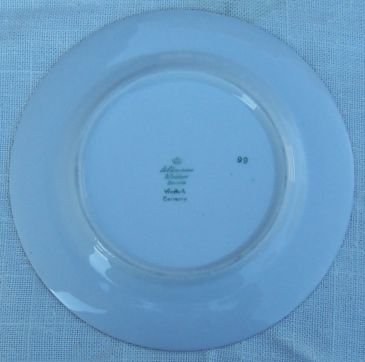 Vintage Germany Small Plate With Green and Gold Trim