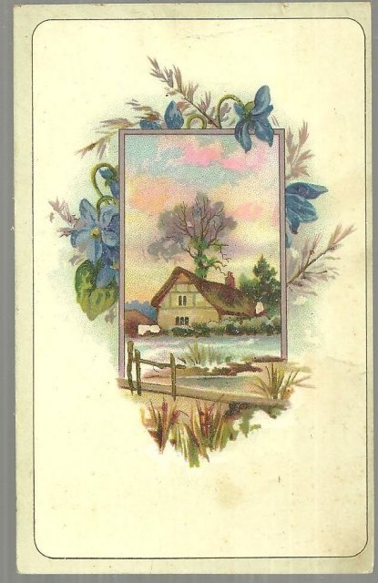 Victorian Trade Card For Capital Coffee with Violets