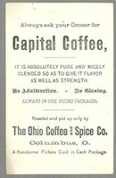 Victorian Trade Card For Capital Coffee with Violets