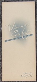 Vintage Menu Vienna Cafe 1109 Third Ave Eliot 9291 1943