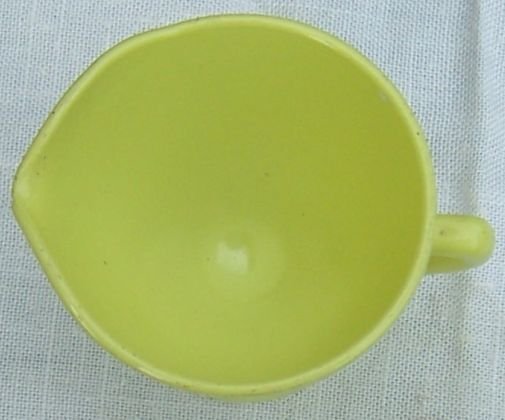 Vintage Hazel Atlas Glass Creamer in Chartreuse Color