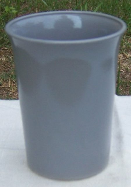 Vintage Hazel Atlas Glass Ovide Tumbler in Gray