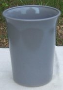 Vintage Hazel Atlas Glass Ovide Tumbler in Gray