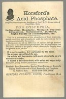 Victorian Trade Card for Horsfords Acid Phosphate For Dysepepsia with Girl