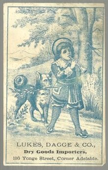 Victorian Trade Card for Lukes, Dagge Importers