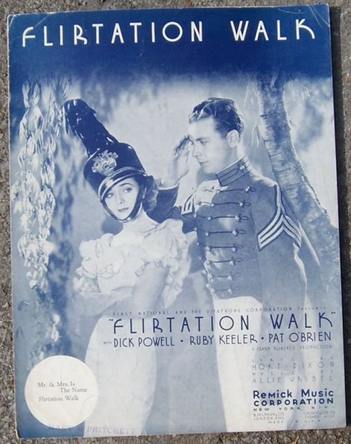 Flirtation Walk starring Dick Powell and Ruby Keeler 1934 Sheet Music