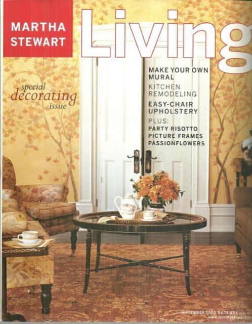 Martha Stewart Living Magazine September 2002 Special Decorating Issue