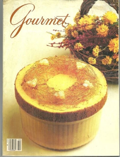 Gourmet Magazine October 1985 Chilled Pumpkin Ginger Souffle On Cover