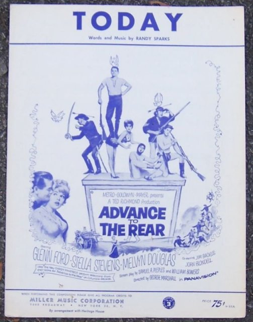 Today From the MGM Picture Advance to the Rear Starring Glenn Ford 1964 Music