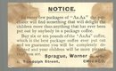 Victorian Trade Card for Aa Aa Coffee with Little Girl Catching Butterflies