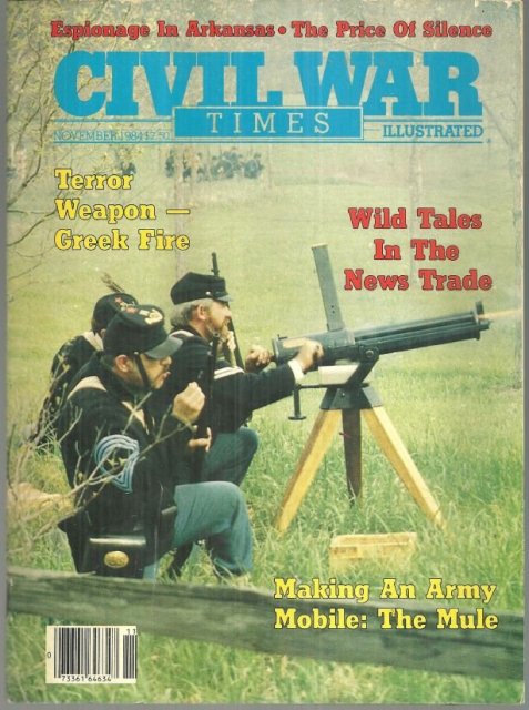 Civil War Times Magazine November 1984 Chattanooga's Daily Rebel