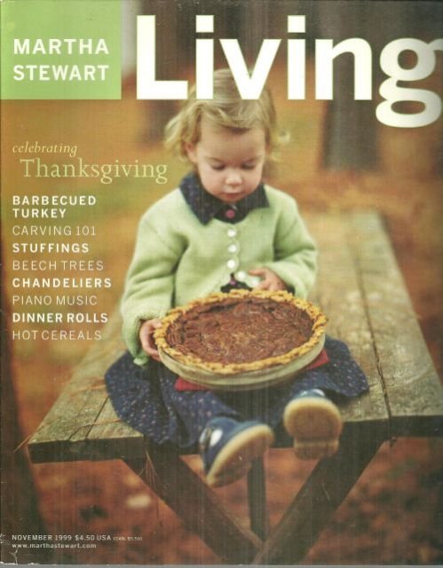 Martha Stewart Living November 1999 Celebrating Thanksgiving on Cover