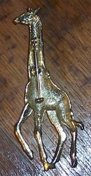 Vintage Gold Tone Pin Signed J J Giraffe Pin