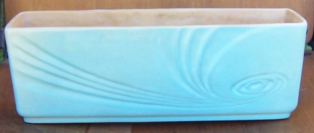 Vintage Roseville Pottery Florane Window Box Planter 96-10 Blue Glaze