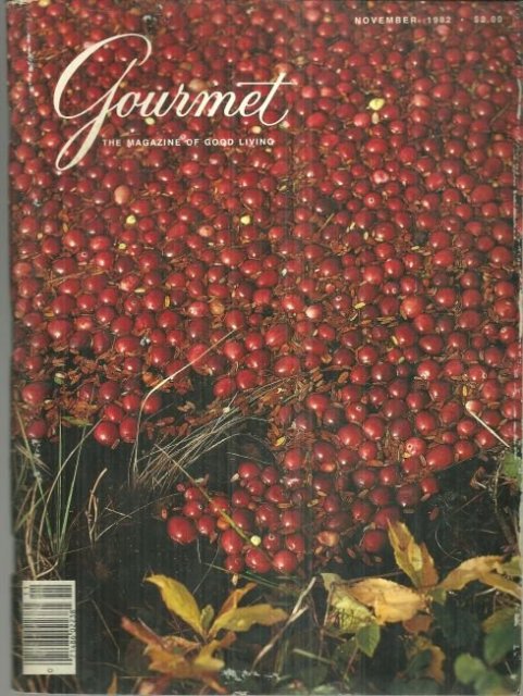 Gourmet Magazine November 1982 A Southern Thanksgiving Dinner