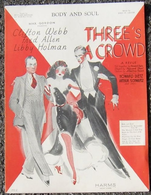 Body and Soul Starring Clifton Webb Fred Allen and Libby Holman 1930 Sheet Music