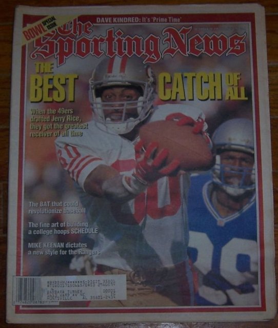 Sporting News Magazine December 20, 1993 Jerry Rice on the Cover