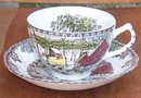 Vintage Johnson Brothers China Friendly Village Ice House Cup and Saucer