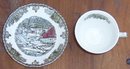 Vintage Johnson Brothers China Friendly Village Ice House Cup and Saucer