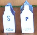 Vintage Blue Delft Handpainted House Salt and Pepper Shakers
