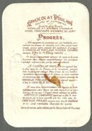 Victorian Trade Card For Chocolat Poulain with Boy and Girl Talking Over Fence