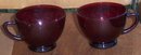 Set of Two Vintage Anchor Hocking Ruby Red Glass Cups