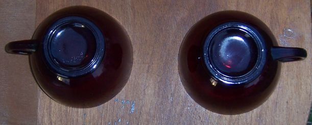 Set of Two Vintage Anchor Hocking Ruby Red Glass Cups
