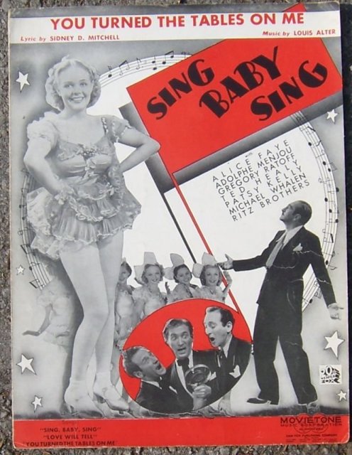 You Turned the Tables on Me From Sing Baby Sing Starring Alice Faye 1936 Music