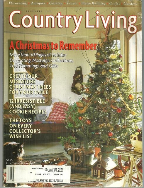 Country Living Magazine December 1997 A Christmas to Remember on the Cover