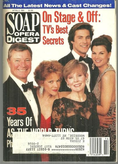 Soap Opera Digest April 2, 1991 35 Years of ATWT on the Cover