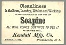 Victorian Trade Card for Soapine with Soapine Spelled Out on Fireplace Mantel
