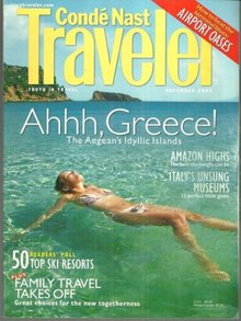 Conde Nast Traveler Magazine December 2002 Secrets of the Aegean