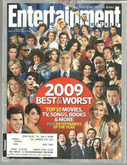 Entertainment Weekly Magazine December 25, 2009 2009 Best and Worst on the Cover
