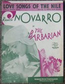 Love Songs of the Nile Sung by Ramon Novarro in The Barbarian 1933 Sheet Music
