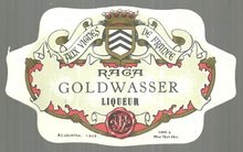 Vintage Label for Raga Goldwasser Liqueur