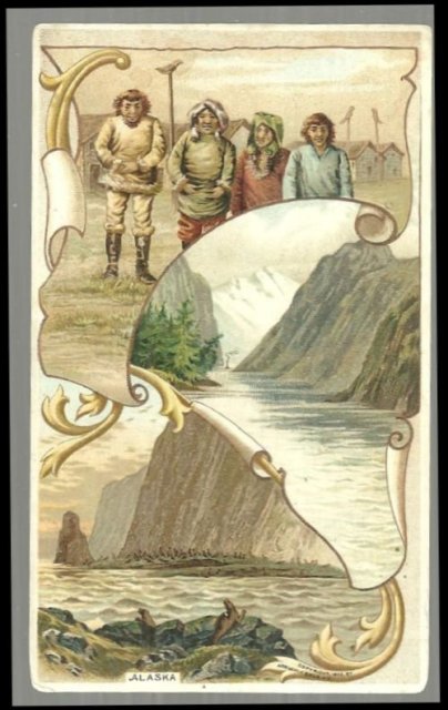 Victorian Trade Card for Arbuckle Bros. Coffee State of Alaska