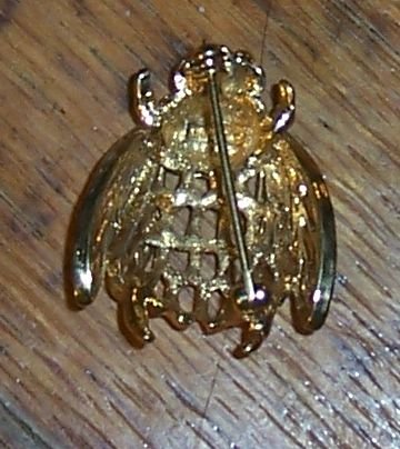 Vintage Gold Tone Napier Bumble Bee Scatter Pin