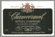 Vintage Label for Chamvermeil Methode Champenoise Wine