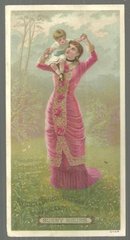 Victorian Trade Card for Ayer's Sarsaparilla Mother and Baby Sunny Hours