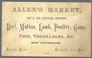 Victorian Trade Card for Allen's Market, Hartford Couple On the Susquehanna